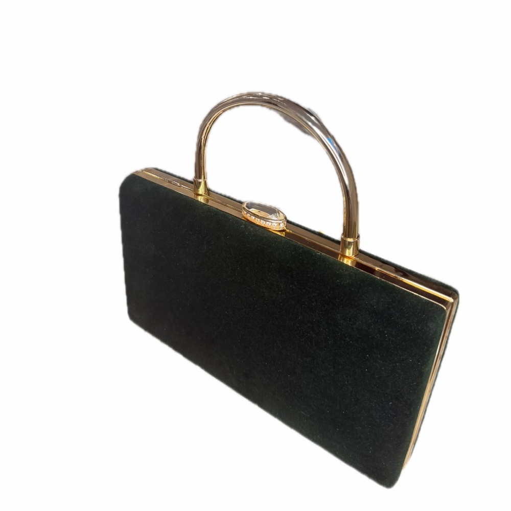 NWT- House of Harlow 1960 Hunter Green Handbag with Gold Handle